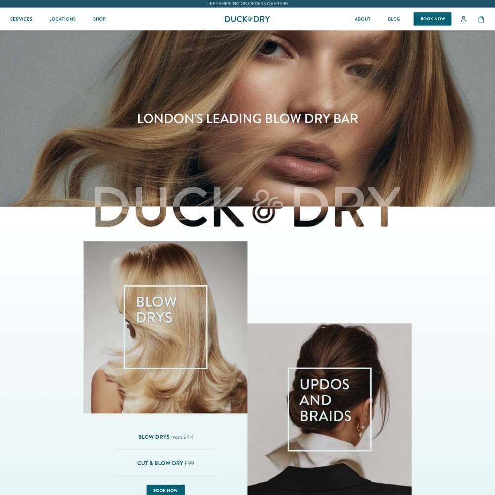 Duck & Dry Website